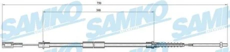 Тросовий привод, стоянкове гальмо SAMKO C0643B