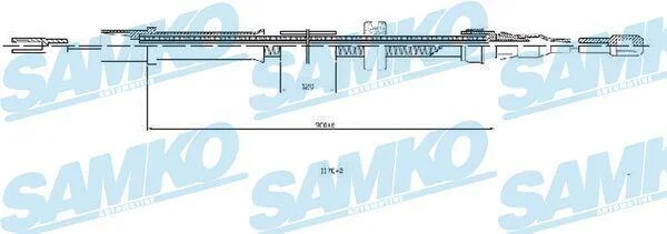 Тросовий привод, стоянкове гальмо SAMKO C0455B (фото 1)