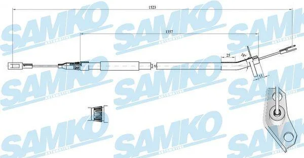 Тросовий привод, стоянкове гальмо SAMKO C0446B (фото 1)