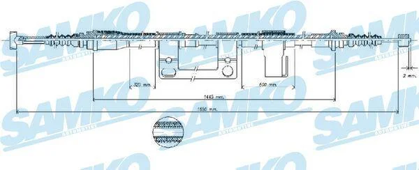 Тросовий привод, стоянкове гальмо SAMKO C0396B (фото 1)