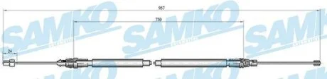 Тросовий привод, стоянкове гальмо SAMKO C0348B