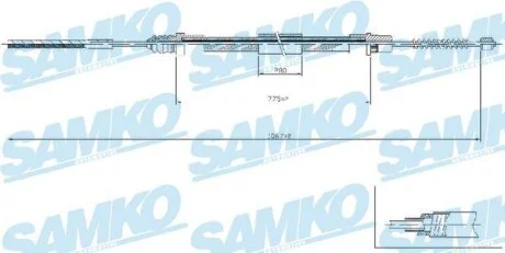 Тросовий привод, стоянкове гальмо SAMKO C0209B