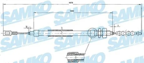 Тросовий привод, стоянкове гальмо SAMKO C0095B