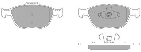 Комплект гальмівних накладок, дискове гальмо FREMAX FBP1305