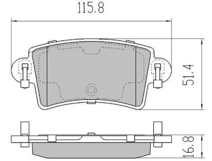 Комплект гальмівних накладок, дискове гальмо FREMAX FBP1275