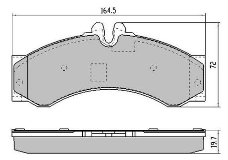 Комплект гальмівних накладок, дискове гальмо FREMAX FBP1059