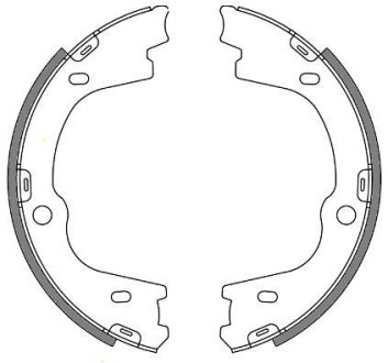 Комплект гальмівних колодок, стоянкове гальмо WOKING Z4673.00
