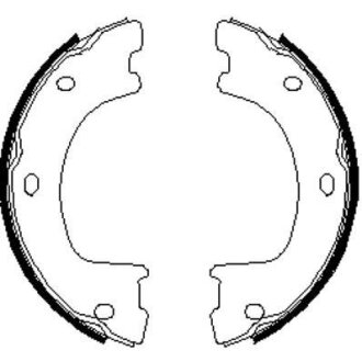 Комплект гальмівних колодок, стоянкове гальмо WOKING Z4674.00