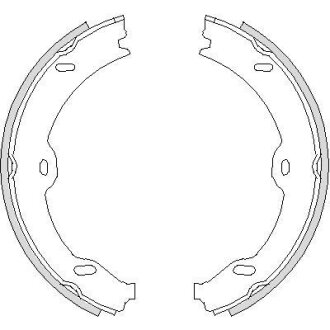 Комплект гальмівних колодок, стоянкове гальмо WOKING Z4708.00
