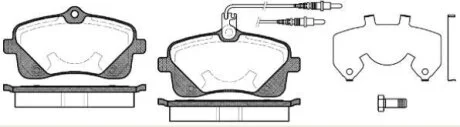 Комплект гальмівних накладок, дискове гальмо WOKING P10023.02
