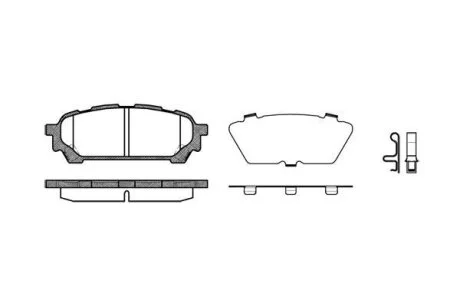 Комплект гальмівних накладок, дискове гальмо WOKING P10763.01