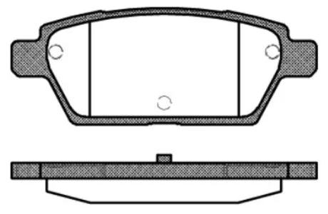 Комплект гальмівних накладок, дискове гальмо WOKING P10953.10