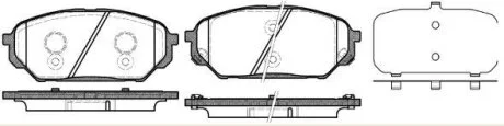Комплект гальмівних накладок, дискове гальмо WOKING P12223.12