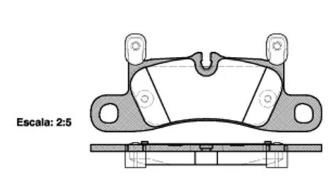 Комплект гальмівних накладок, дискове гальмо WOKING P12793.20