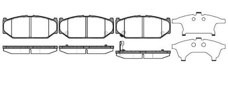 Комплект гальмівних накладок, дискове гальмо WOKING P12813.11