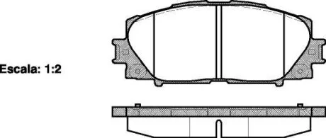 Комплект гальмівних накладок, дискове гальмо WOKING P13243.00