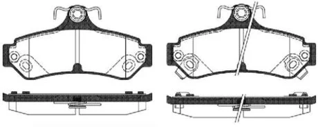 Комплект гальмівних накладок, дискове гальмо WOKING P13853.12