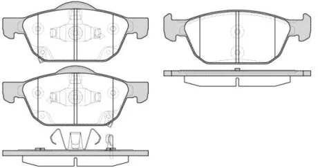 Комплект гальмівних накладок, дискове гальмо WOKING P14523.02