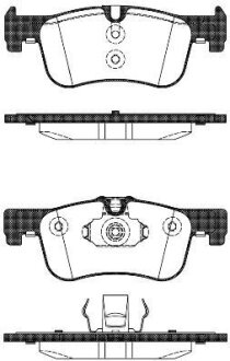 Комплект гальмівних накладок, дискове гальмо WOKING P15783.10