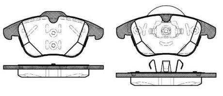 Комплект гальмівних накладок, дискове гальмо WOKING P15823.00