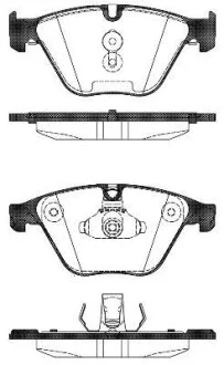 Комплект гальмівних накладок, дискове гальмо WOKING P15963.00
