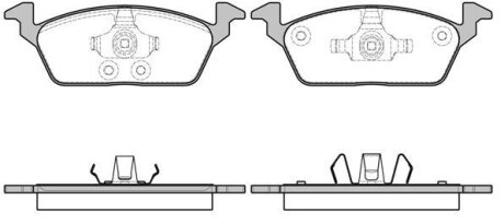 Комплект гальмівних накладок, дискове гальмо WOKING P16033.00