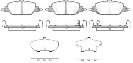 Комплект гальмівних накладок, дискове гальмо WOKING P16303.02