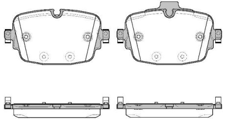 Комплект гальмівних накладок, дискове гальмо WOKING P16393.00