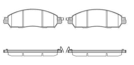 Комплект гальмівних накладок, дискове гальмо WOKING P17123.04