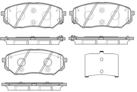 Комплект гальмівних накладок, дискове гальмо WOKING P17613.02