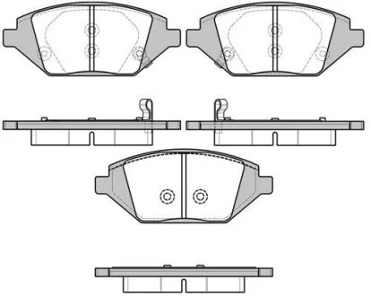 Комплект гальмівних накладок, дискове гальмо WOKING P17863.02