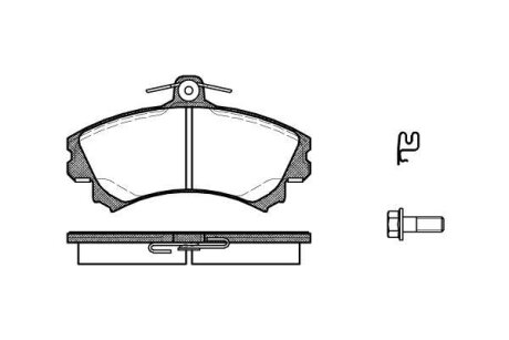 Комплект гальмівних накладок, дискове гальмо WOKING P490321
