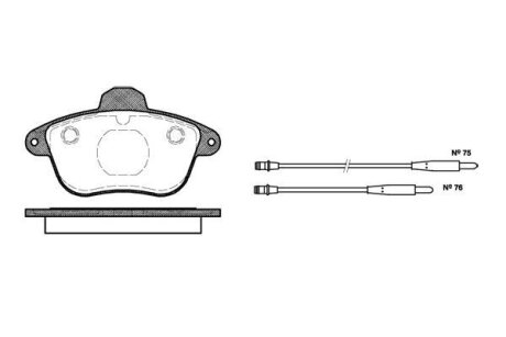 Комплект гальмівних накладок, дискове гальмо WOKING P501304
