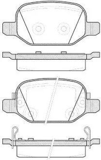 Комплект гальмівних накладок, дискове гальмо WOKING P6273.52