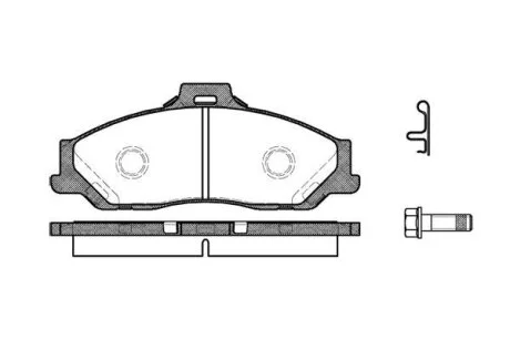 Комплект гальмівних накладок, дискове гальмо WOKING P6303.01