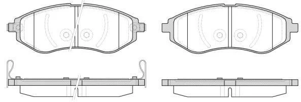 Комплект гальмівних накладок, дискове гальмо WOKING P8863.02 (фото 1)
