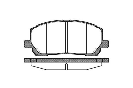 Комплект гальмівних накладок, дискове гальмо WOKING P9553.00