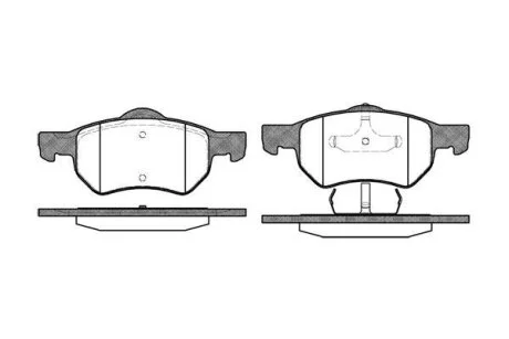 Комплект гальмівних накладок, дискове гальмо WOKING P9823.00