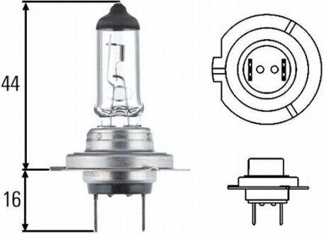 Лампа розжарювання, фара дальнього світла HELLA 8GH 007 157-121