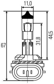 Лампа розжарювання, протитуманна фара HELLA 8GH 008 991-031