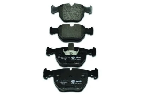 Комплект гальмівних накладок, дискове гальмо HELLA PAGID 8DB 355 008281