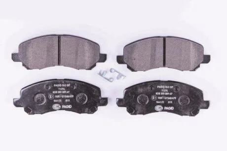 Комплект гальмівних накладок, дискове гальмо HELLA PAGID 8DB 355 009671