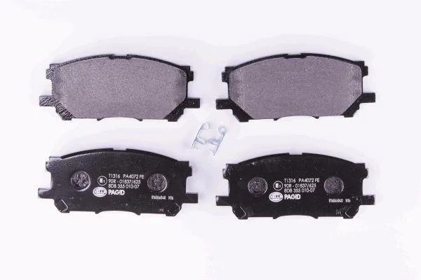 Комплект гальмівних накладок, дискове гальмо HELLA PAGID 8DB 355 010071 (фото 1)