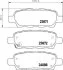 Комплект гальмівних накладок, дискове гальмо HELLA PAGID 8DB 355 010241 (фото 2)