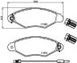 Комплект гальмівних накладок, дискове гальмо HELLA PAGID 8DB 355 012711 (фото 2)