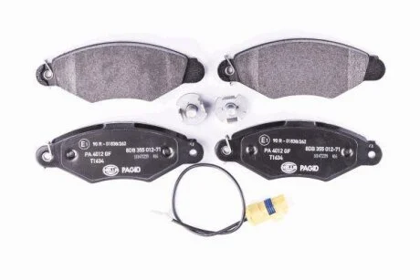 Комплект гальмівних накладок, дискове гальмо HELLA PAGID 8DB 355 012711
