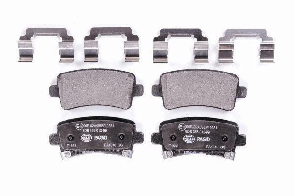 Комплект гальмівних накладок, дискове гальмо HELLA PAGID 8DB 355 012991 (фото 1)