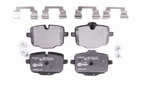 Комплект гальмівних накладок, дискове гальмо HELLA PAGID 8DB 355 014361