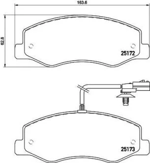 Комплект гальмівних накладок, дискове гальмо HELLA PAGID 8DB 355 015311