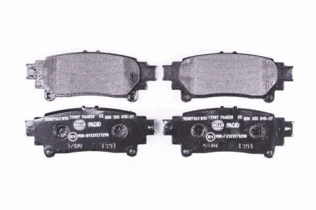 Комплект гальмівних накладок, дискове гальмо HELLA PAGID 8DB 355 015371